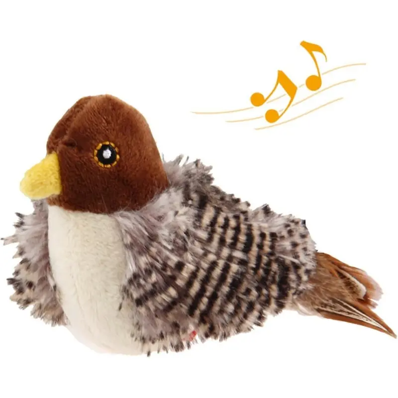 (As show, One size) Cat Toys, Interactive, Electronic Sound, Feather Toys