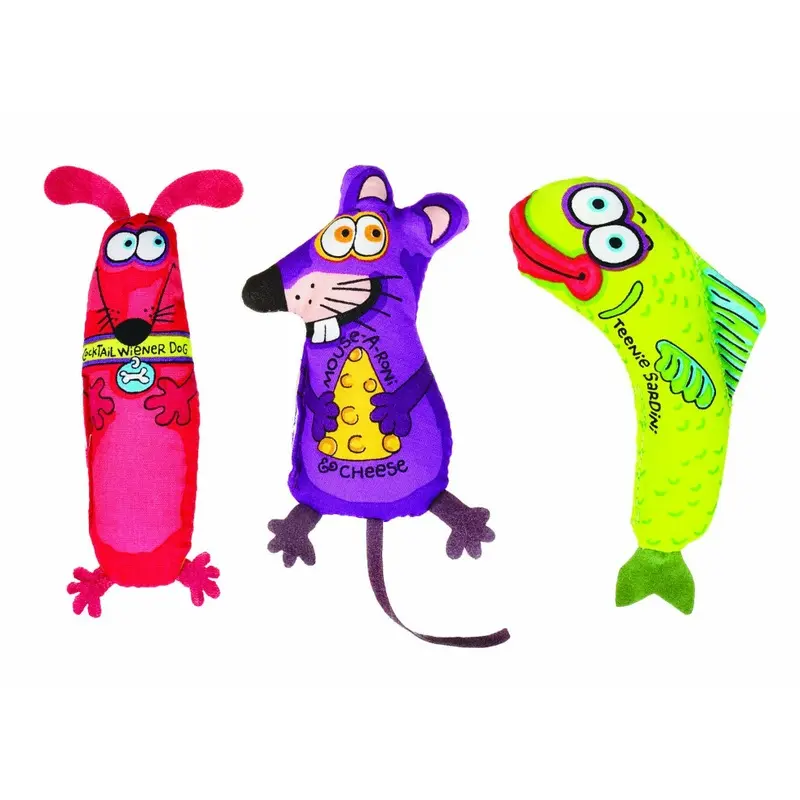 Doskocil Bamboo Pet Cam650027 2-Pack Fat Cat Appeteasers Catnip Cat Toy Size 2