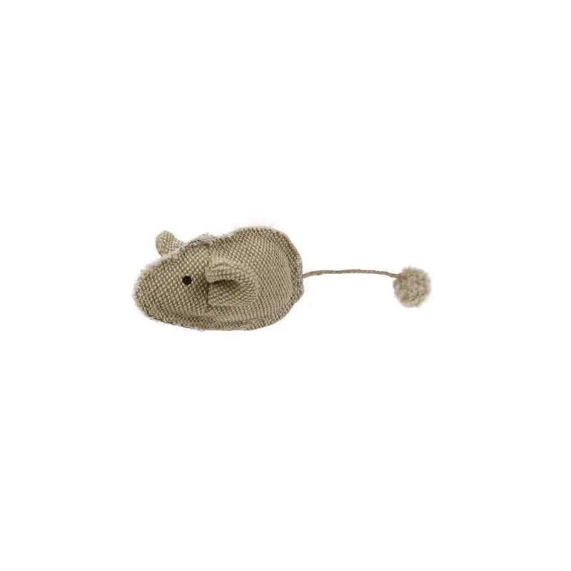 Petpurifiers Brown Pompom Kitty Mouse Plush Catnip Cat Toy, - One Size