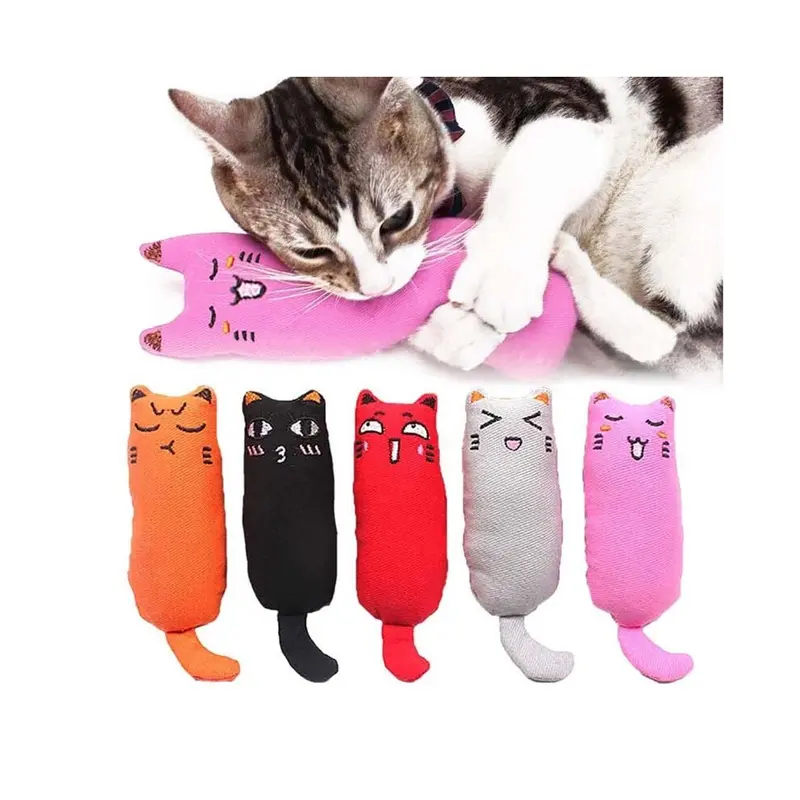 Zeuxo Miserwe Pcs Catnip Toy Catnip Filled Cartoon Mice Cat Teething Chew Toy Size 5
