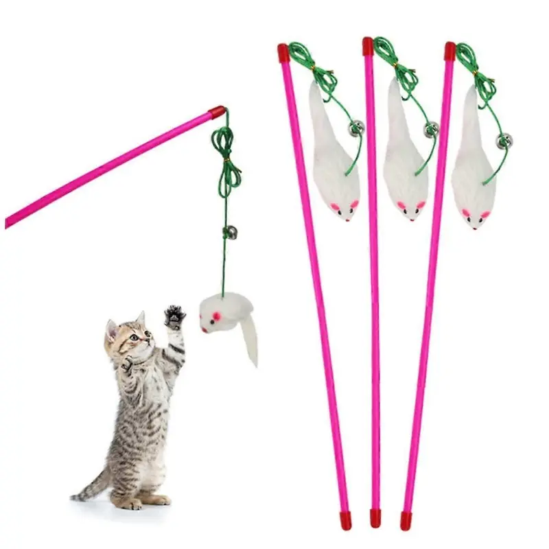 (As show, One size) Interactive teaser cat toy for playful pets