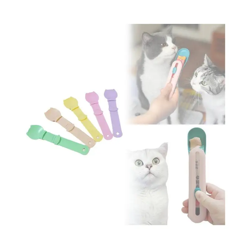 Cats Feeding Food Eating Spoon Tool Owls Shapes Meals Convenient Dispensing