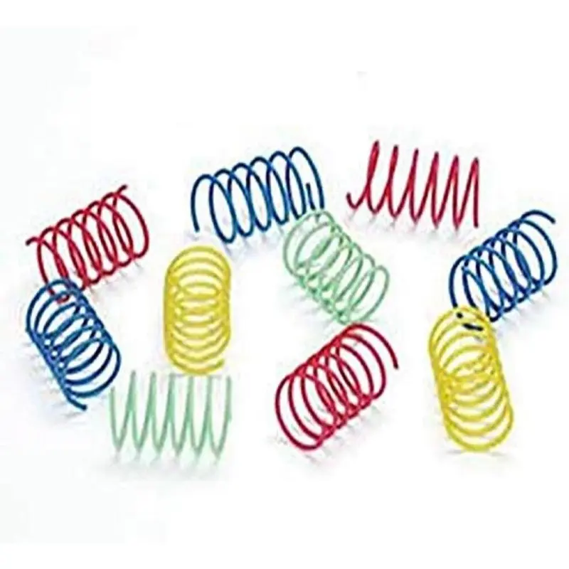 (As Show, One ) 3Pcs* Cat Spring Toy-Multi-Coloured Spring Cat Toy Size 3