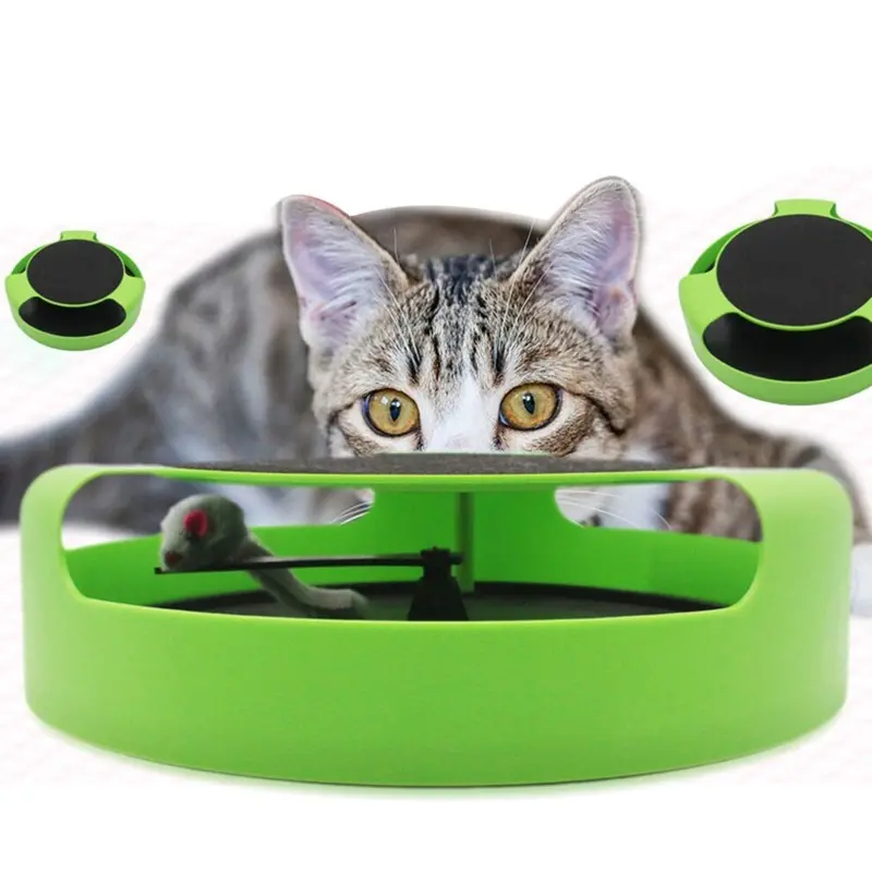 Wejoy Pp Plastic Pet Cat Funny Moving Mouse Spring Mice Ball Turntable Single Layer