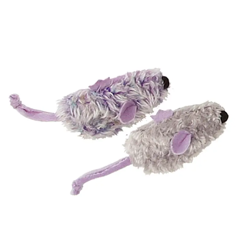 Kong Purple/Grey Mouse & Frosty Mouse Catnip Toy Cat Toy 2/Pack Size 2