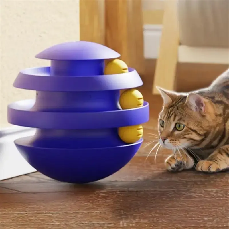 Merkloos Levels Pet Cat Dog Toy Three Levels Training Amusement B Size 3