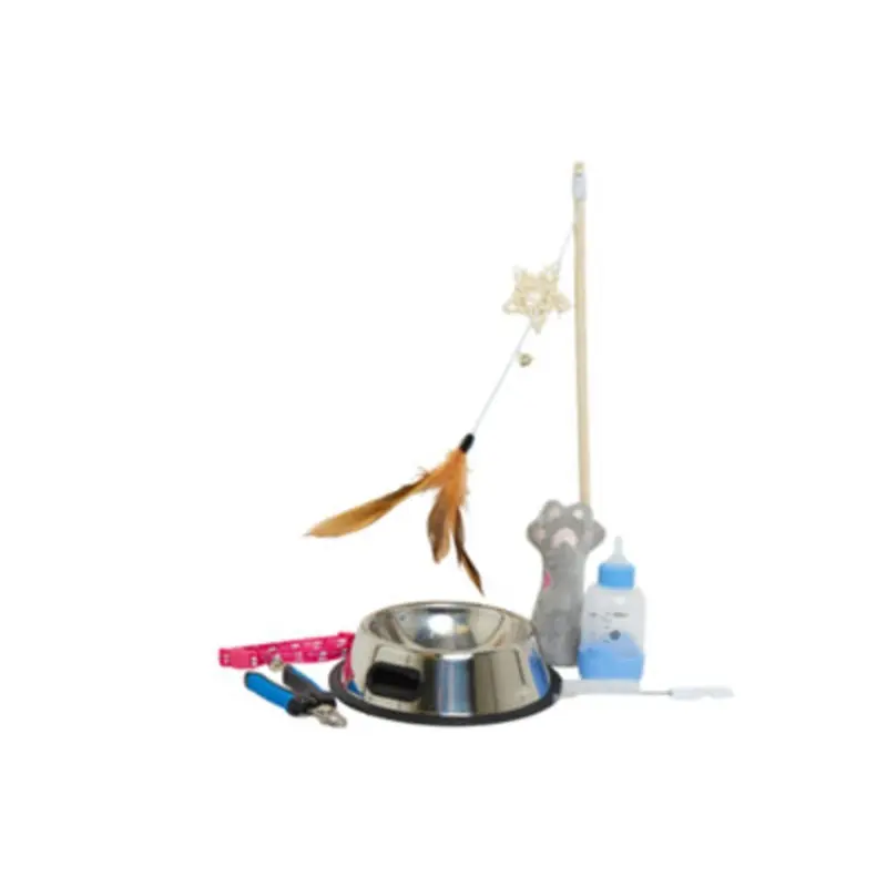 Extrastar 6 Pcs Cat Toy And Grooming Kit For New Born Kitten