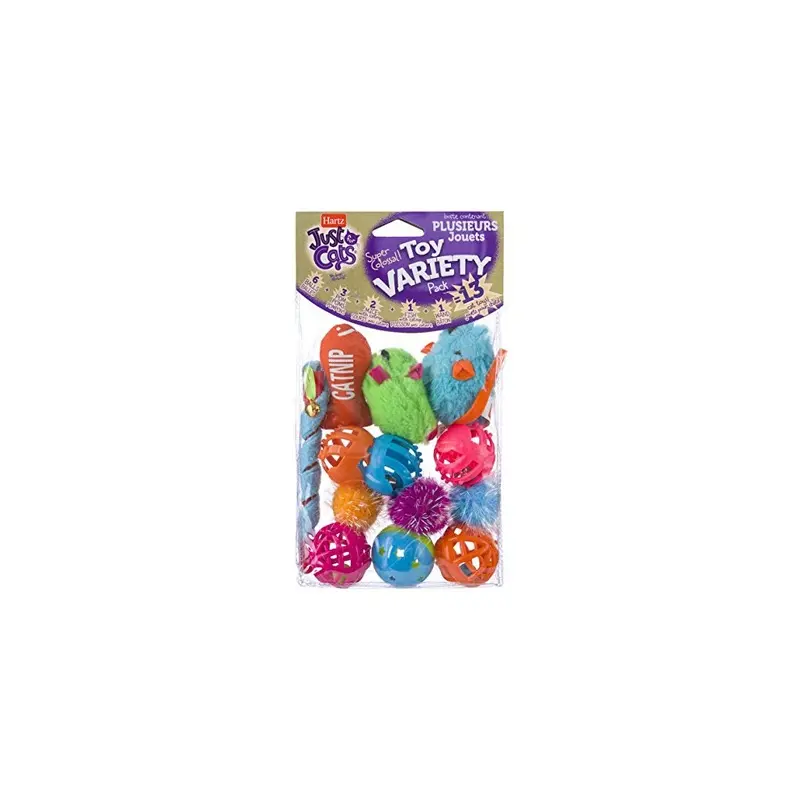 Hartz Just For Cats Toy Variety Pack - Piece Size 13