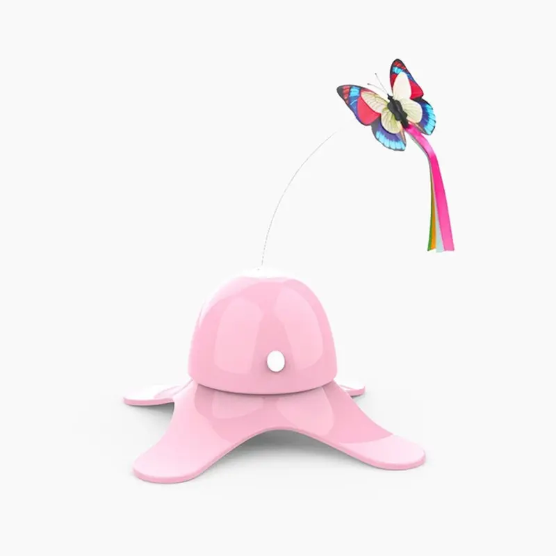 New Greenzech (Pink) Electric Autoxic Cat Toy 360 Rotation Teasing Pets Pink