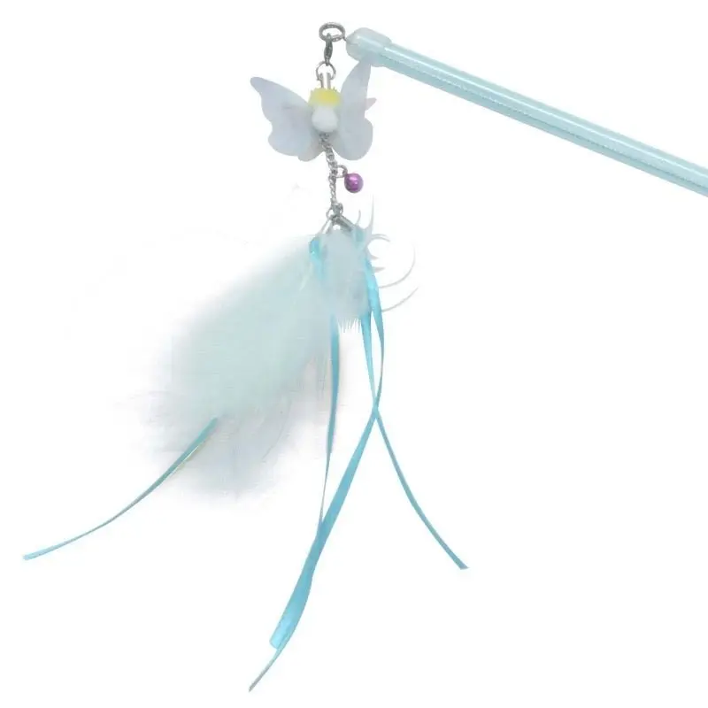 Amy&Carol Blue Butterfly Retractable Cat Teaser