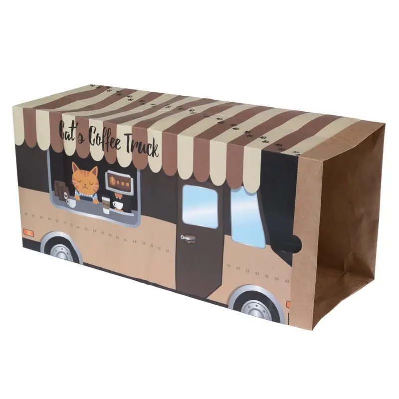 Tiaki Paper Tunnel Coffee Truck For Cats - 60 X 22 X 27Cm (L X W X H)