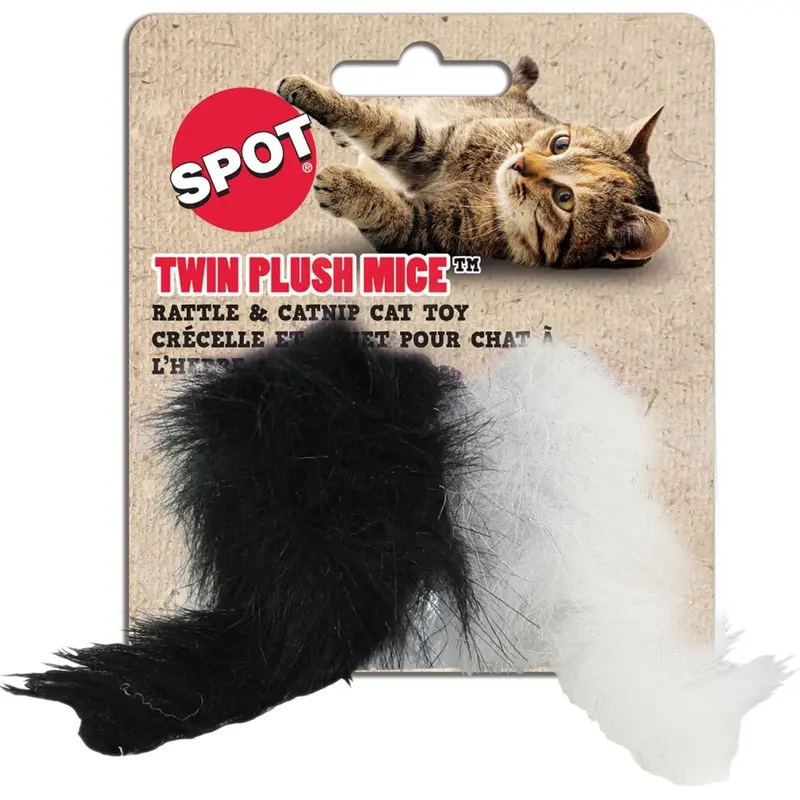 Plek Cat Toy Plush Mice With Catnip 2-Pk. Size 2