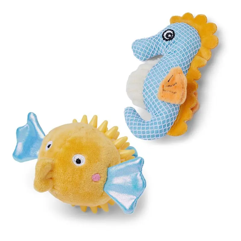 Pets At Home Kitten Textured Sea Horse & Blow Fish Cat Toy