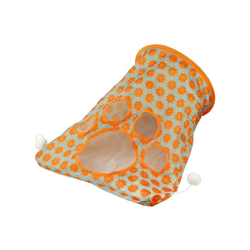 (StyleB) Cat Folding Paper Tunnel Toy Cat Diamond Pocket Rolling Toy Dragon Tunnel