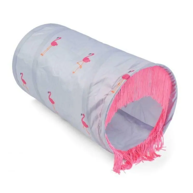 Smart Garden Products Zoon Floating Flamingo Crinkle Tunnel Interactive Cat Toy