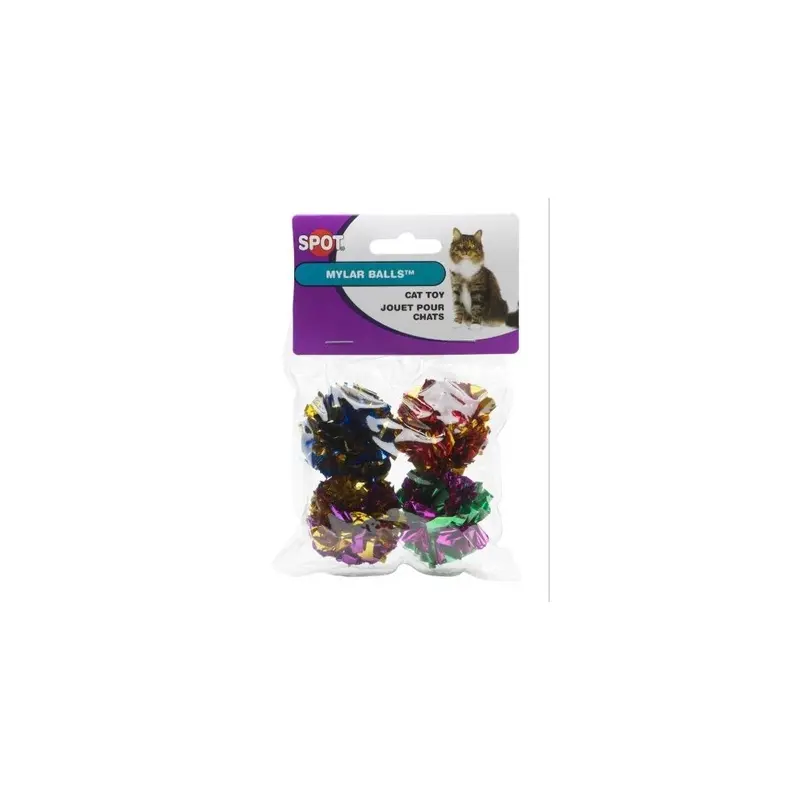 Spot Mylar Balls Cat Toys :Pack Of Size 4