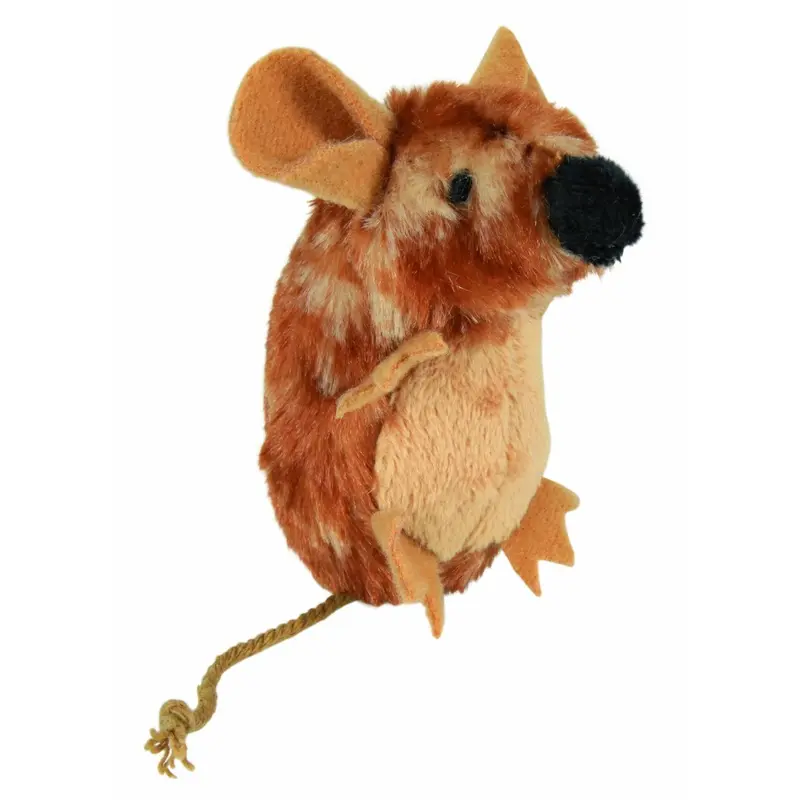 Trixie Mouse Plush Toy with Sound, 8 cm