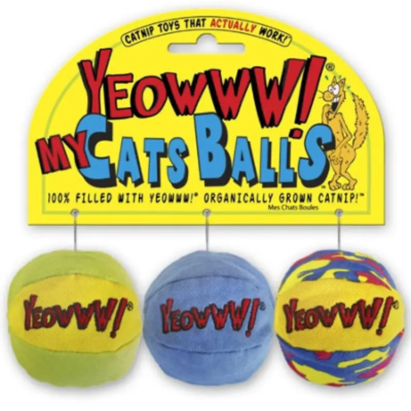 B&Q Yeowww My Cats Balls 2" 3 Pack Size 2