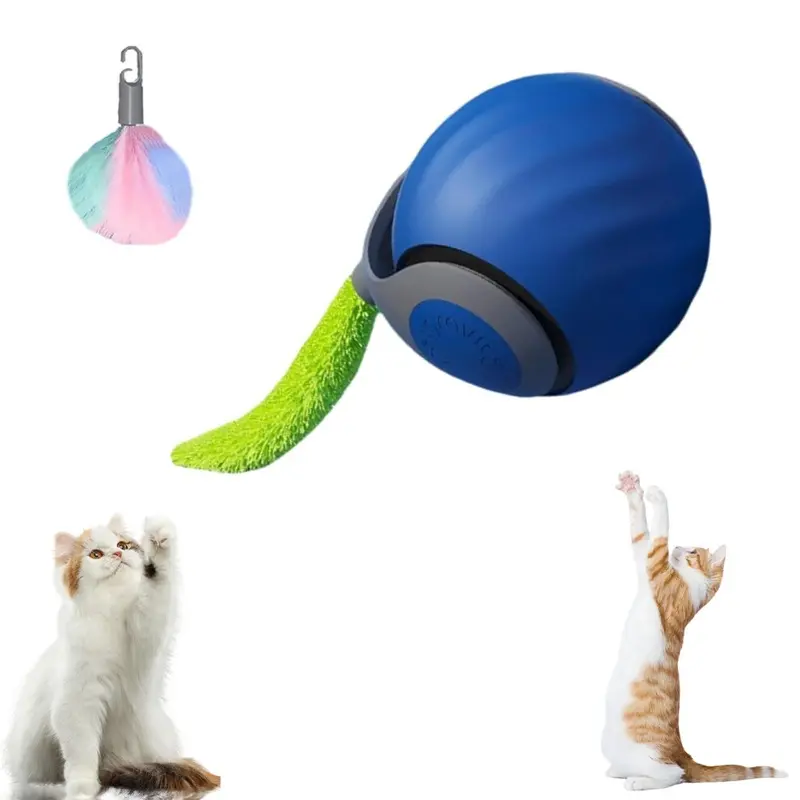 Blue (Blue) Speedy Tail Cat Toy: Interactive, Usb Rechargeable, Smart Modes