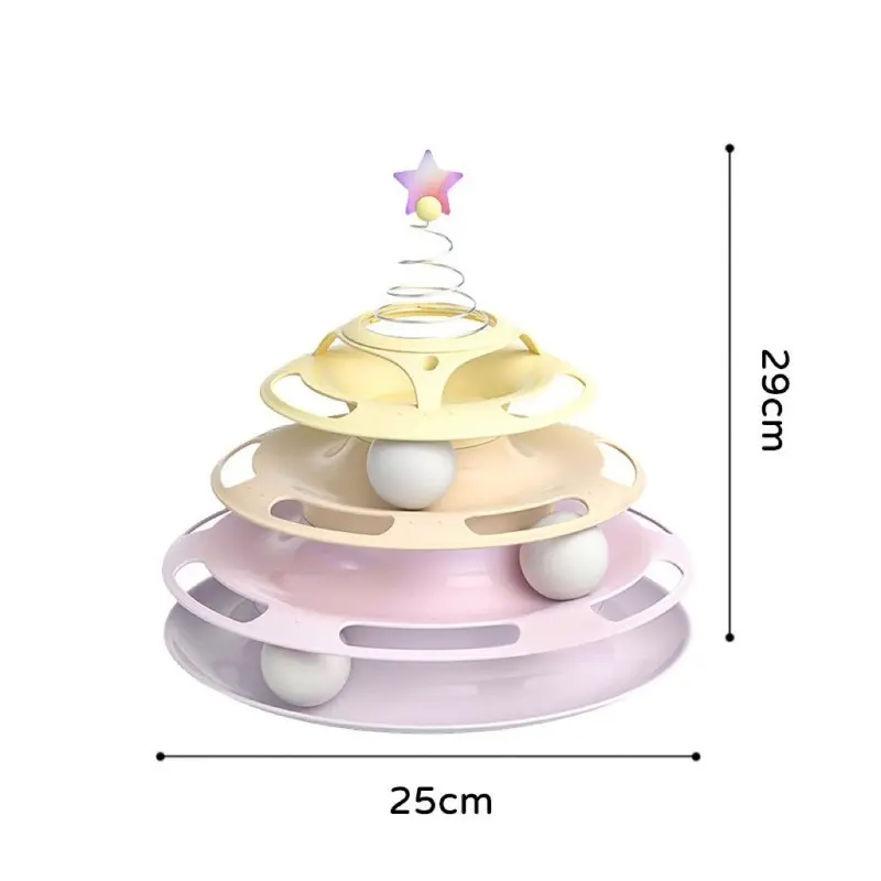 Pets Villa Candy (With Spring Ball) Cat Ball Track Play Tower | Color: