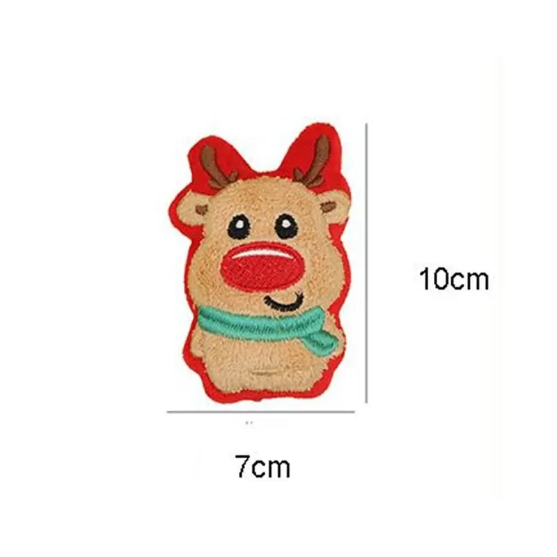 (StyleC) Plush Cartoon Christmas Cat Toy Design Builtin Cat Mint Fun Pet Chew Toy