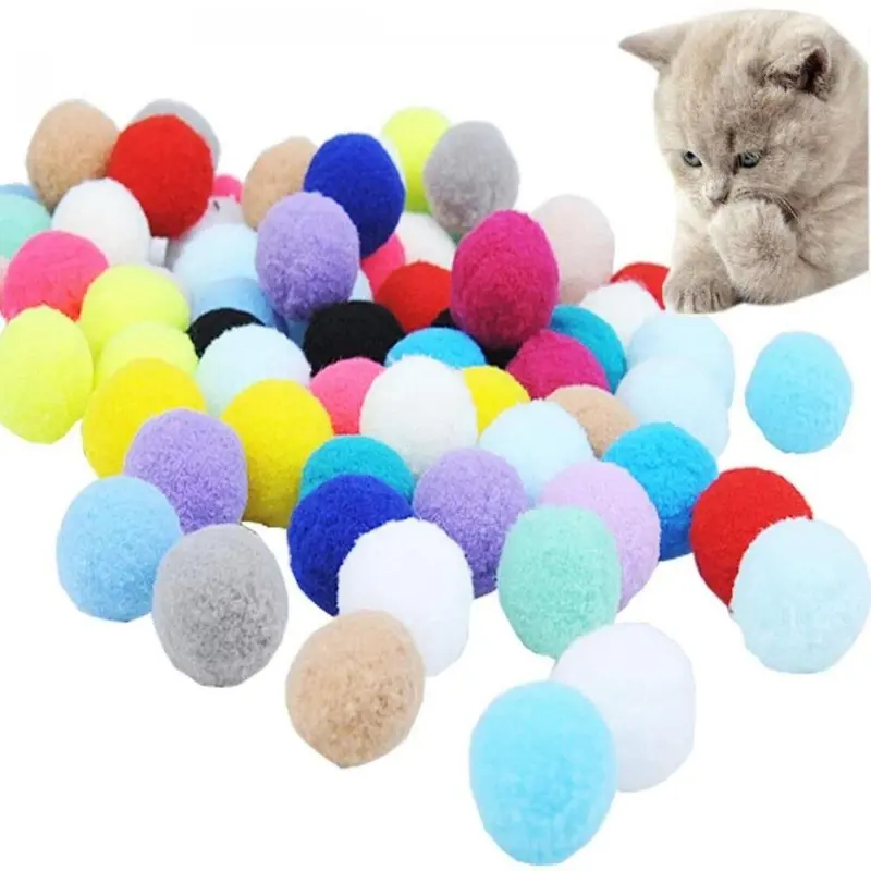 Hkhbjs 70 Pcs Cat Toy Ball Foam Cat Balls Training Play Chew Bouncy Ball 2.5Cm
