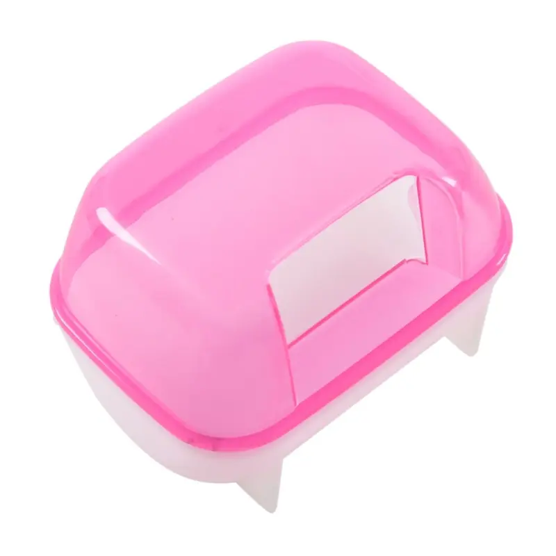 Torribaly Pink/White Hamsters Bathing Sand Cage Pet Bathroom 10 X 7 7Cm Small