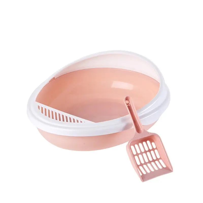Pink Cat Litter Box With Scooper Tall Cat Litter Boxes For Indoor Cats Cat Toilet