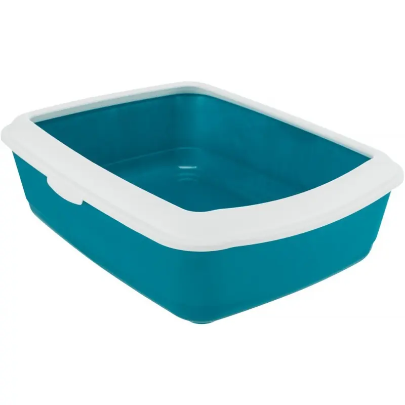 Trixie Classic Litter Tray For Cats Petrol/ - 37X15x47cm White