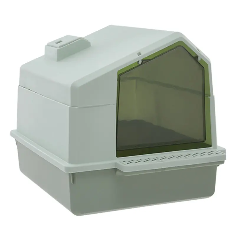 Livingandhome Foldable Anti-Splash Enclosed Cat Litter Box