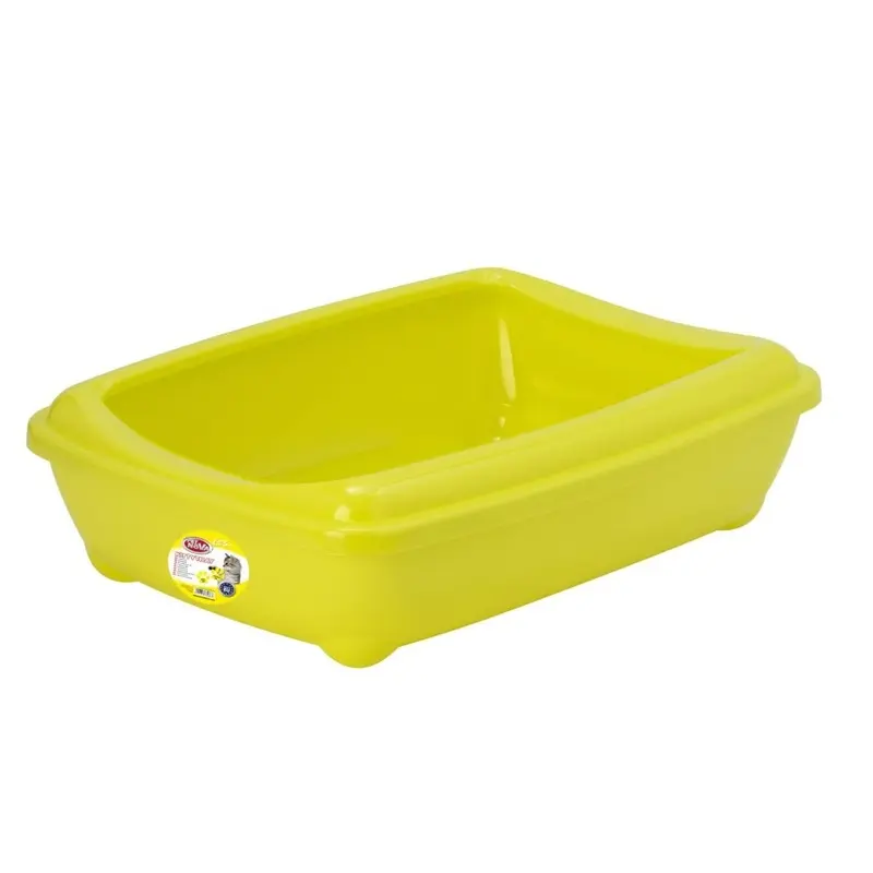 Open litter box with frame 50cm, size L, yellow, P-KITTYTRAY-LARGE-YL