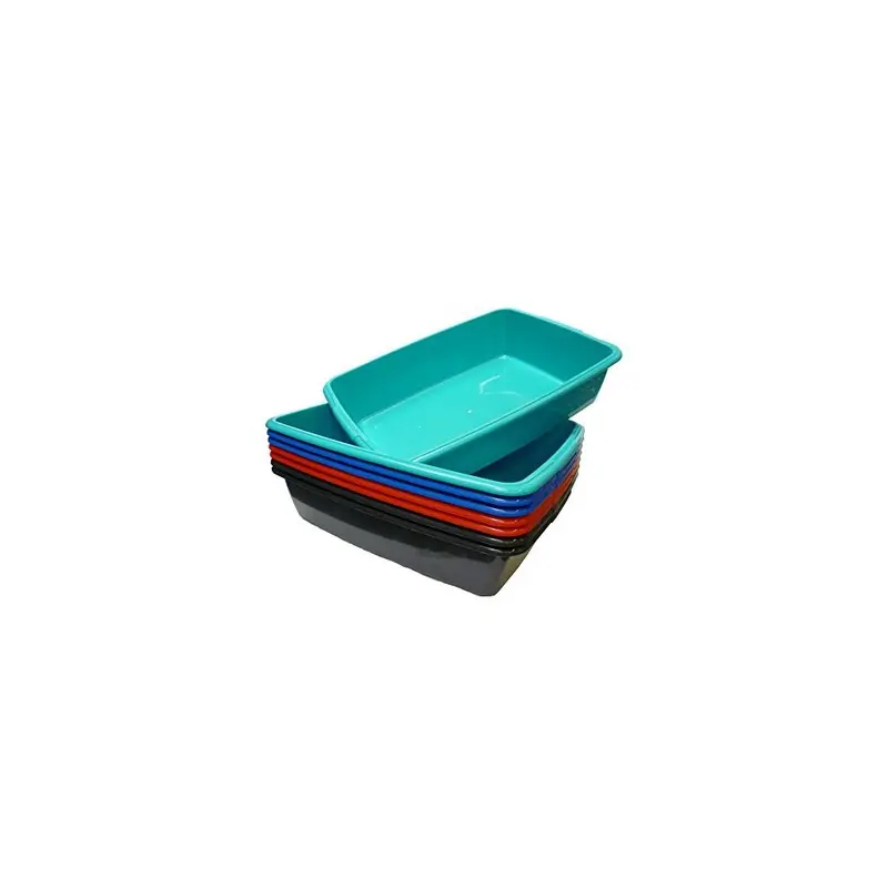 Whitefurze Plastic Cat Litter Tray, Large