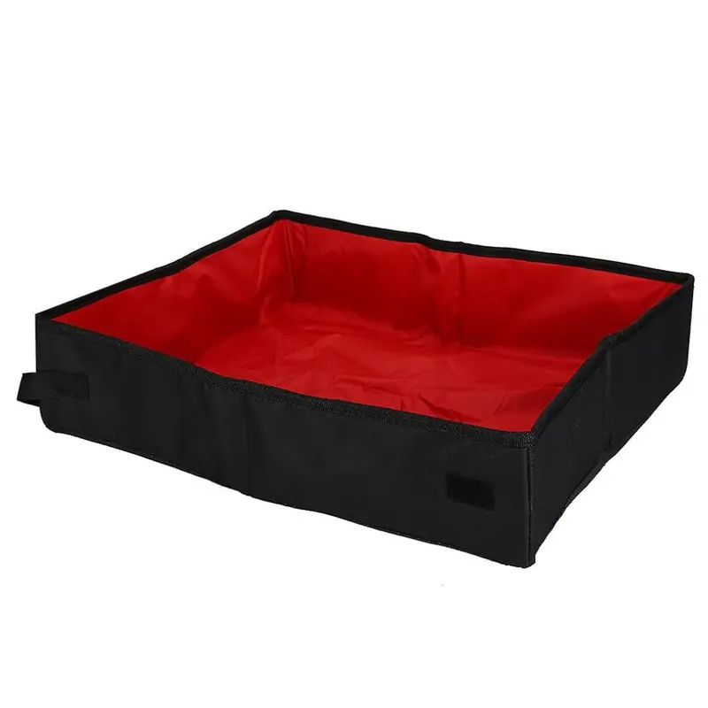 Foldable Semi-Closed Cat Litter Box, Portable Travel Toilet,