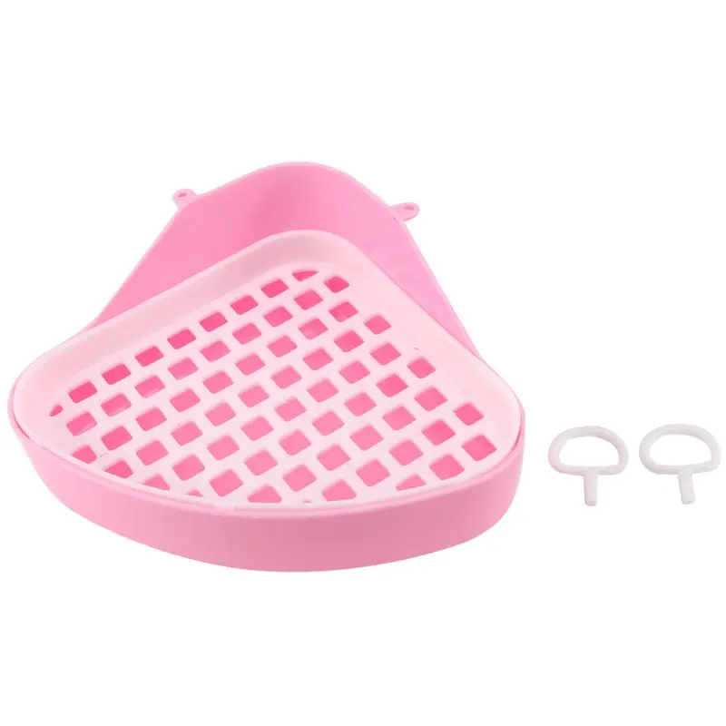 Jojomino Pink Rabbit Toilet Litter Tray Animal Toilet Corner Potty(Pink) Small