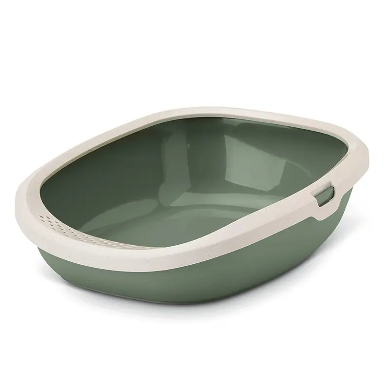 Savic Gizmo Cat Litter Tray With Rim Green Large