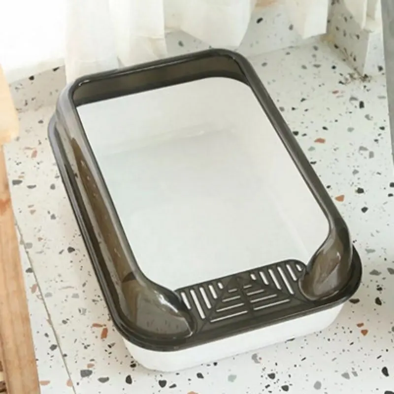 B&Q Extra Large High Sided Open Cat Litter Tray With Scoop - Deep Jumbo Loo Box Uk