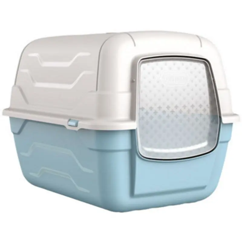Cat Centre.direct Blue Cat Centre Cat Hooded Litter Tray - Enclosed Box Large
