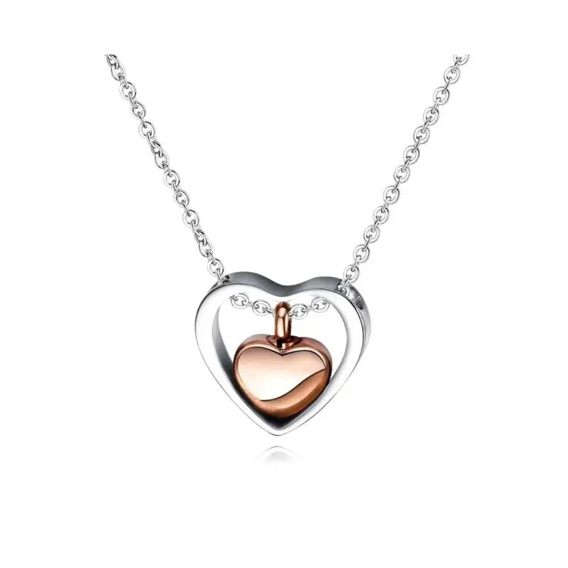 Gold (Rose ) (Rose ) A Delicate Heart-Shaped Pet Ash Container Protects Precious Memories