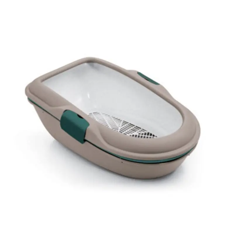 Stefanplast Furba Chic Open Litter Tray - Grey/Green