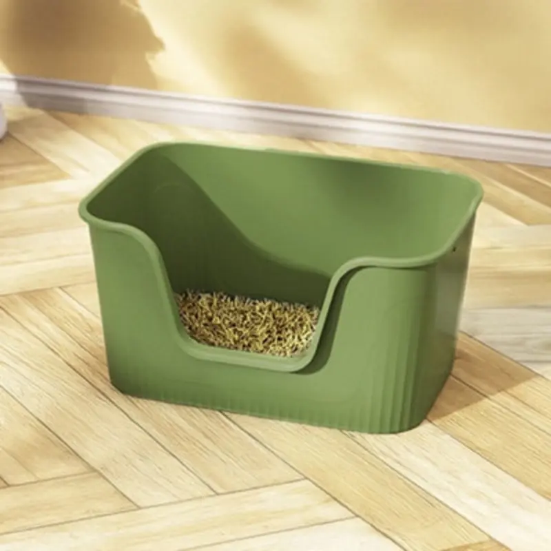 Thehotsale Green Open Top Cat Litter Box With Scoop 45Cm(W) X 38Cm(D) X 22Cm(H) Large