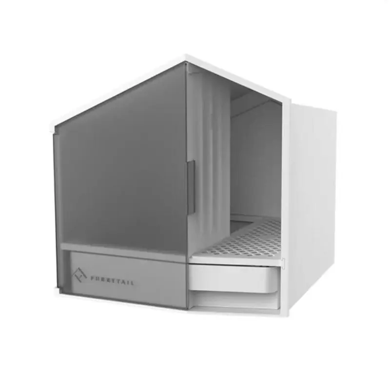 New Greenzech Cat Litter Box Anti-Sand Semi-Open Design For Pet 7L Large