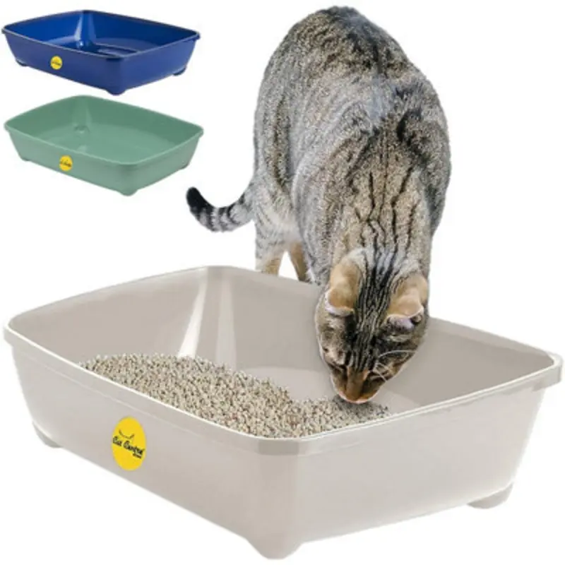 Cat Centre.direct Cat Centre Jumbo Oval Pet Tray Without Rim Grey