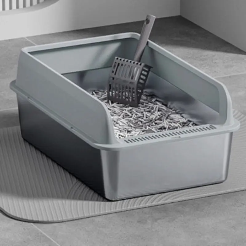 Living And Home Semi-Closed Anti-Splash Cat Litter Box Pet Toilet