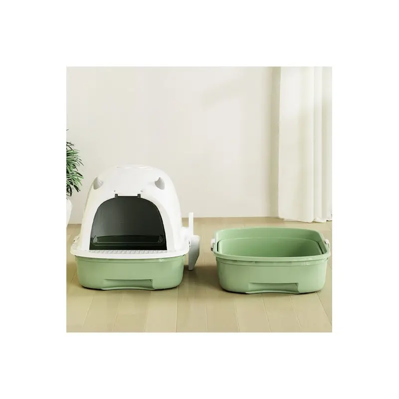 Living And Home Unisex Green Detachable Cat Litter Box