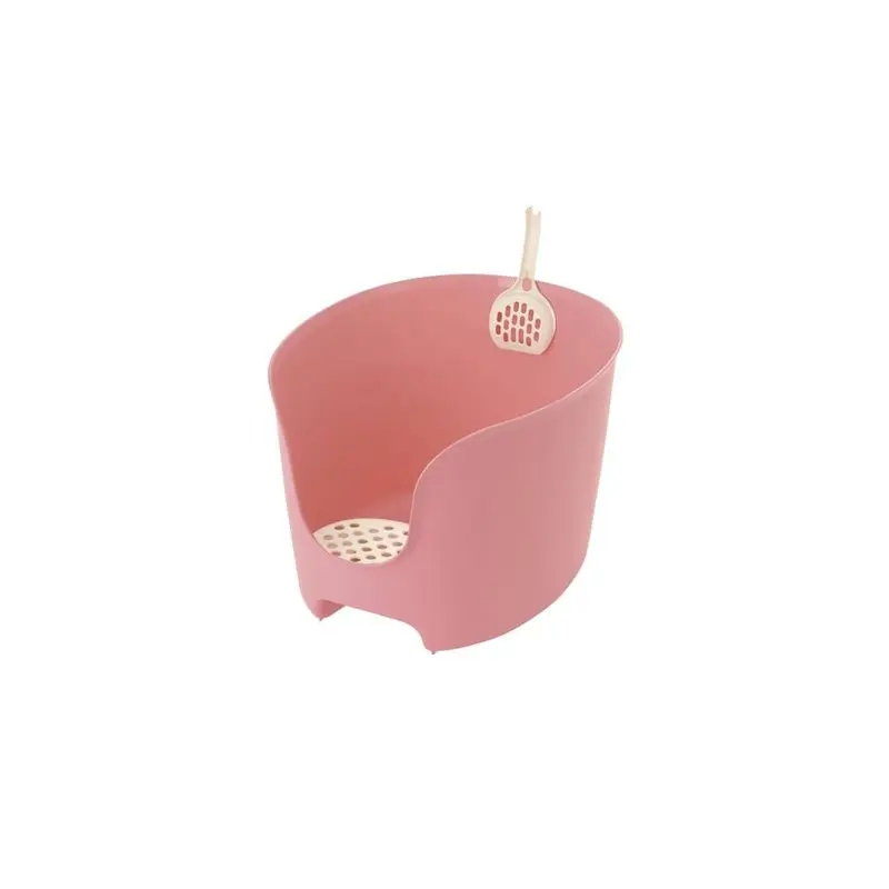 Richell Pink 60001 Paw Trax High Wall Cat Litter Box