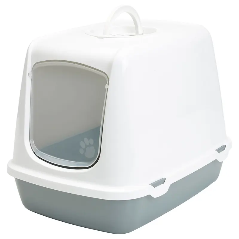 Savic Oscar Litter Box - White & Grey