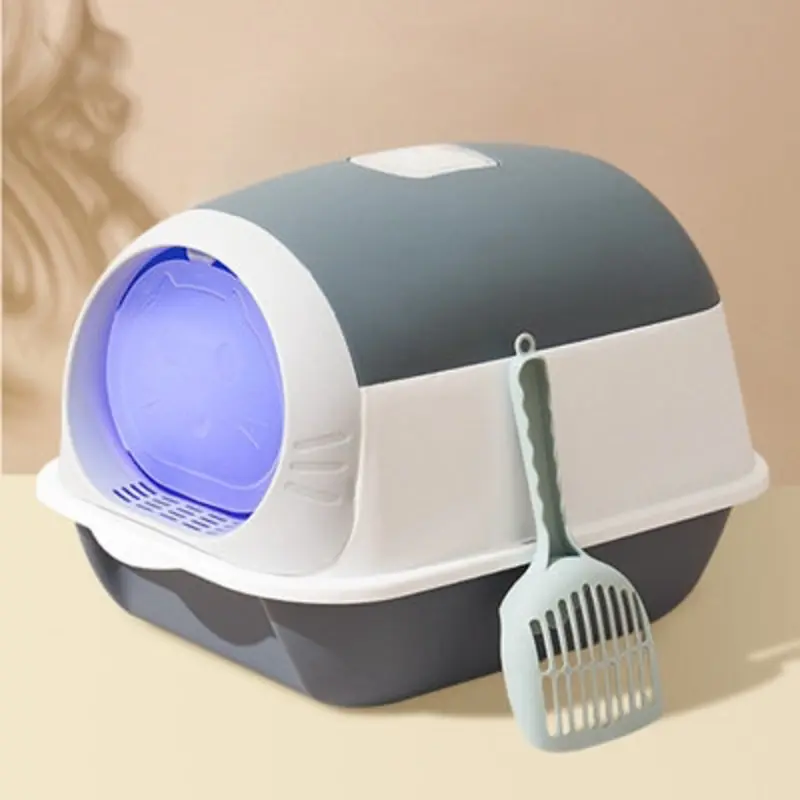 Thehotsale Large Detachable Cat Litter Box With Uv Sterilizer Lamp 35 Cm W X 50 Cm D