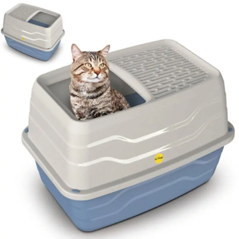 Cat Centre.direct Grey Cat Centre Salto Cat Litter Tray With Rim Small