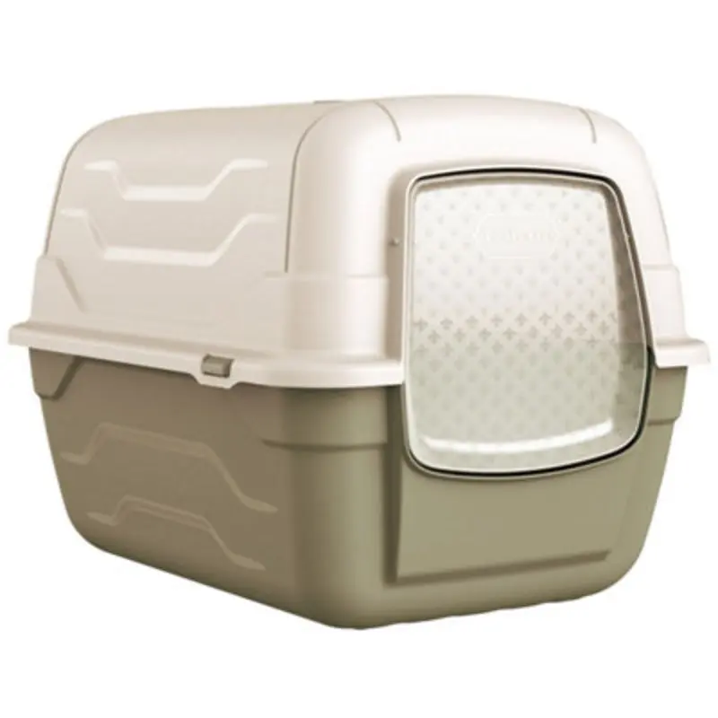 Cat Centre.direct Cat Centre Cat Large Hooded Litter Tray - Enclosed Box Grey
