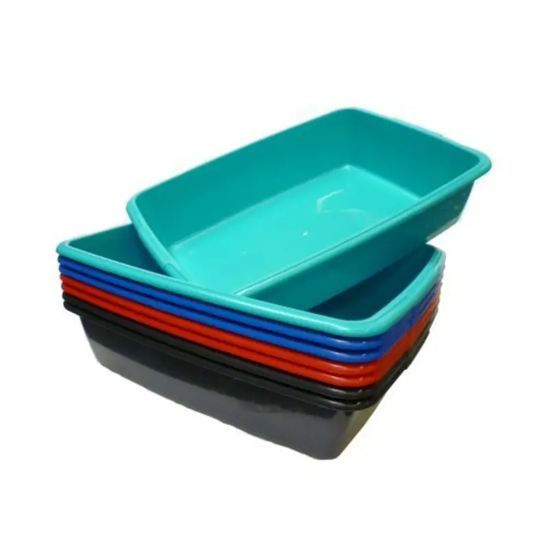 Turquoise Whitefurze Plastic Cat Litter Tray (From 4 Colours) (Teal / ) Medium